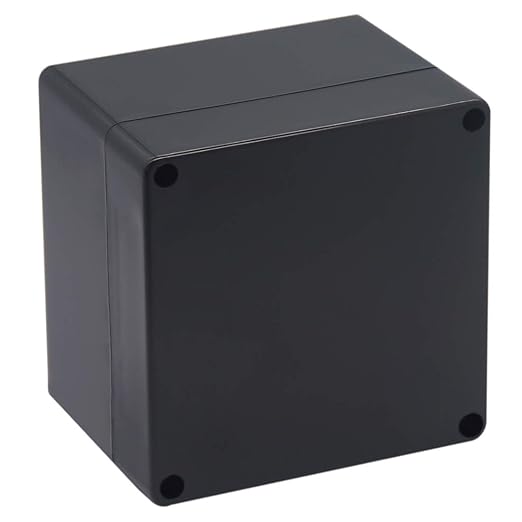 Junction box, Raculety Electrical Project Case Power Junction Box, Project Box Black (4.72"x4.72"x3.54") by Raculety