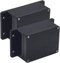 2 Pack Project Box IP65 Waterproof Junction Box ABS Plastic Black Electrical Boxes DIY Electronic Project Case Power Enclosure with Fixed Ear 4.53 x 3.54 x 2.17 inch (115x90x55mm) by Raculety