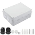 LeMotech Junction Box, Electrical Box IP65 Water Resistant Dustproof ABS Plastic Project Enclosure for Electronics White 7.9 x 6.1 x 3.1 inch by LeMotech