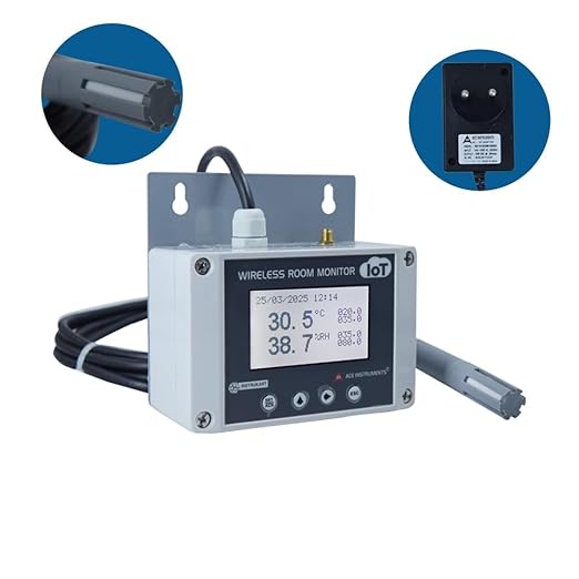 Server Room Temperature and Humidity Monitor curometer (Only SMS - 4G/LTE Version) for Data Centers, Seed Storages, Warehouse, Greenhouse Alongwith Factory Calibration Certificate Model: RHTx-SMS - Image 5