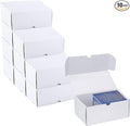 Toploader Trading Card Storage Box, 10-Pack 100 Count White Corrugated Cardboard Bulk Sports Top Loaders Storage Box for TCG/Magic/Mtg Basketball Cards, Collectible Trading Card Organizer by XRACV