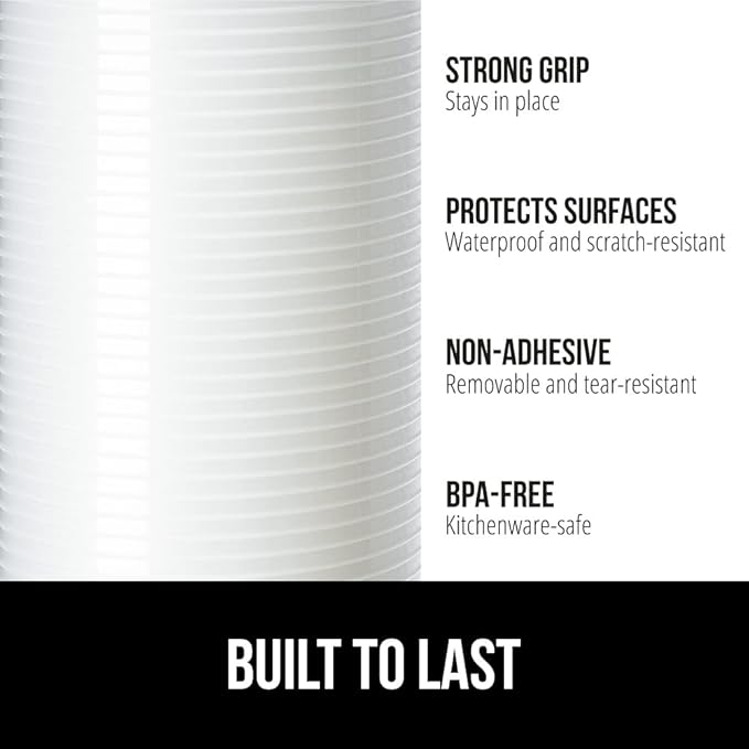 GORILLA GRIP DuraGuard Shelf Liner, 17.5x20 Non-Adhesive Cabinet Liners for Kitchen Drawers, Shelves, Refrigerator, Pantry Storage, Bathroom Closet, Durable Waterproof BPA Free Ribbed Plastic, Clear - Image 2