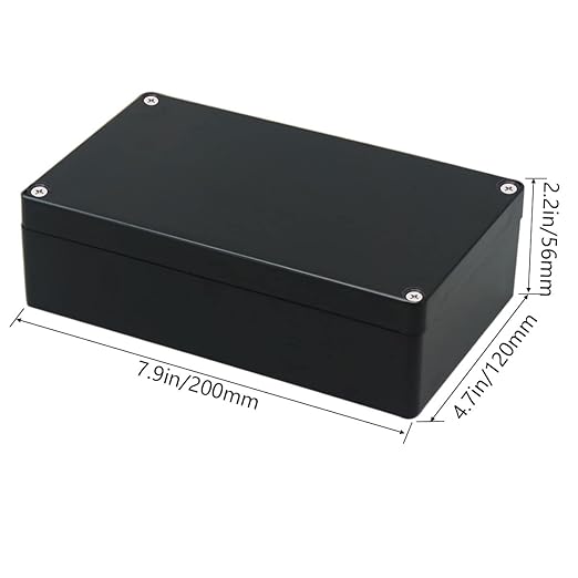 Junction Box, Zulkit Project Box IP65 Waterproof Outdoor Box ABS Plastic Electrical Boxes Electronic Enclosure Black 7.9 x 4.7 x 2.2 inch(200 x 120 x 56 mm)(Pack of 1) - Image 2