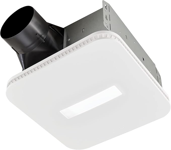 Broan-NuTone AE80LK Ventilation with LED CleanCover and Roomside Installation, ENERGY STAR Certified, 80 CFM, 0.7 Sones, White by Broan-NuTone