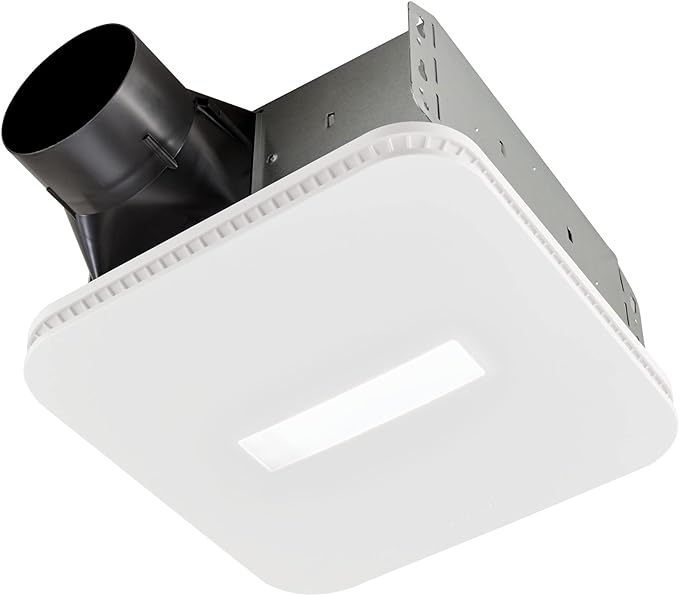 Broan-NuTone AER80CCTK CleanCover Bath Fan, 80 CFM, 0.7 Sone, with Selectable CCT LED Light, Energy Star, White by Broan-NuTone