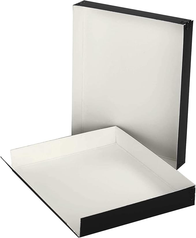 Lineco Museum Archival Storage Box, 8.75x10.75x1.5 in. Drop Front Design. Acid-Free with Metal Edge. Organize Photos, Pictures, Prints, Documents, Crafts, DIY. Black, 1 Pack - Image 5