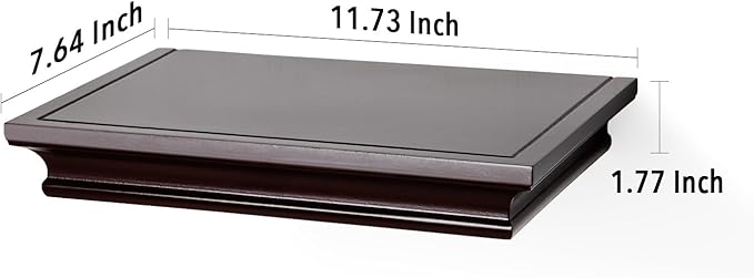 AHDECOR Floating Shelves Wall Mounted, Deeper Wall Storage Shelf for Home Décor, Super Sturdy, Easy to Install, 12” Wide, 7.75” Deep, Espresso Brown - Image 3