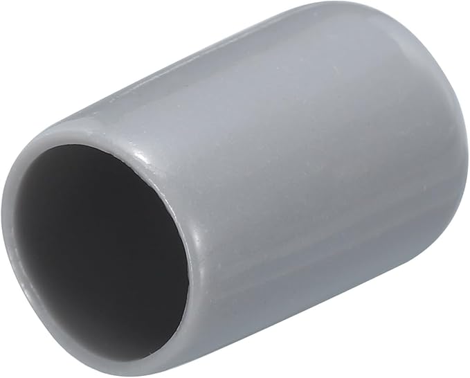 uxcell 20pcs Rubber End Caps 12mm(1/2") ID Vinyl PVC Round Tube Bolt Cap Cover Screw Thread Protectors Grey by uxcell