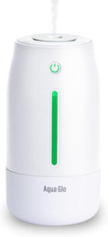 Aqua Glo Personal, Portable Humidifiers for Bedroom – Ultrasonic Cool Mist Humidifier with Built In Rechargeable Battery. Air Humidifier for Baby, Plants, Home, Office, Travel. White by Airvana