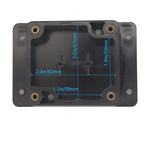 Zulkit Junction Box ABS Plastic Dustproof Waterproof IP65 Universal Electrical Boxes Project Enclosure with Fixed Ear Black 2.48" x 2.28" x 1.38"(Pack of 2) - Image 5
