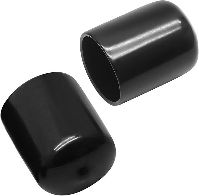 24 Pcs Round Rubber End Caps, 3/4" (19mm) ID Vinyl Flexible Screw Thread Protectors, Black Bolt End Caps for Metal Tubing Rod Bolt - Image 6
