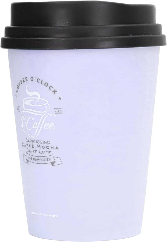 Coffee Cup Humidifier, Compact Lightweight Cute Desktop Humidifier for Baby Bedroom Travel Office Home Use by YOUTHINK