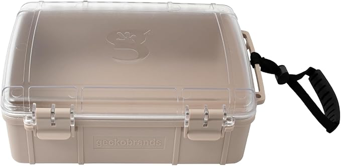 geckobrands Waterproof Dry Box with Silicone Liner – Durable, Dust-Proof, Crush-Proof Storage for Electronics and Gear by geckobrands