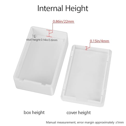LeMotech Project Box 5 Pieces ABS Plastic Electrical Project Case Small Junction Box for Electronics White 3.94 x 2.36 x 0.98 inch (100 x 60 x 25 mm) - Image 4