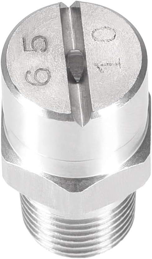 uxcell Flat Fan Spray Tip - 1/8BSPT Male Thread 304 Stainless Steel Nozzle - 65 Degree 2mm Orifice Diameter - 2 Pcs - Image 4