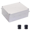 Junction Box Dustproof Waterproof IP65 ABS Plastic Electrical Boxes, Indoor & Outdoor Electrical Power Cord Enclosure Universal Project Box DIY Case White 7.9 x 6.1 x 3.1 inch (200x155x80mm) by LuSumtly