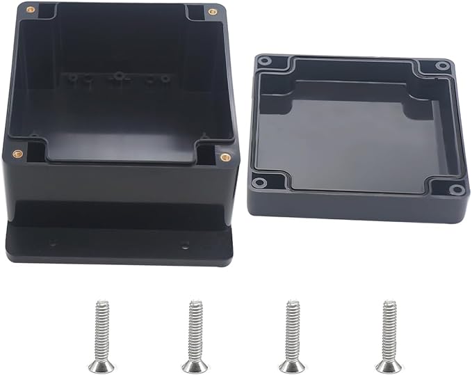 Project Box, Project Boxes Plastic Electric Project Case Junction Box Power Case for Electronic Project with Fixed Ear 4.7 x 4.7 x 3 inch (120x120x75mm) by Otdorpatio