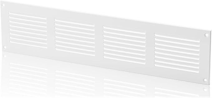 14x2 inch (Duct Opening) Vent Cover - White Ventilation Covers for Wall and Ceiling - Metal Return Grille - HVAC AC Air Vents Register for Indoor and Outdoor Use with Mesh - Image 3