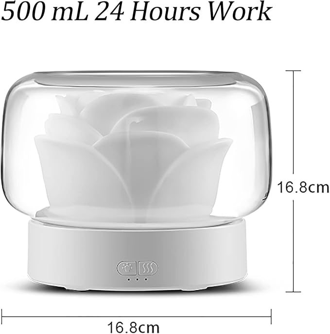 Diffusers for Essential Oils Large Room: SEVEYEE 500ml Aromatherapy Diffuser for Home Bedroom - Big Capacity Running 24 Hours Waterless Auto Off with 7 Colors Lights - White - Image 4