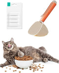 Pet Food Moisture Absorber – Reusable Diatomite Drying Blocks for Cats and Dogs, Keep Kibble Fresh and Dry (Orange - transparent graduated spoon + 4 dry strips) by Unknown