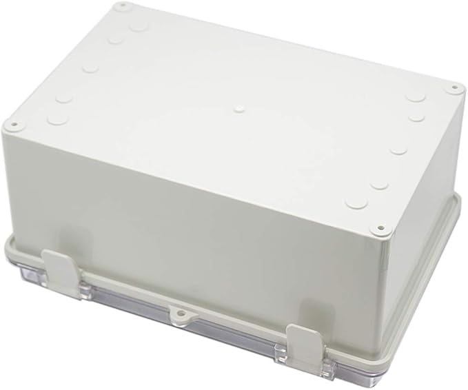 Zulkit Junction Box ABS Plastic Dustproof Waterproof IP65 Electrical Boxes Hinged Shell Outdoor Universal Project Enclosure Clear Cover with 2 Cable Glands 11.4 x 7.5 x 5.5 inch(290x190x140mm) - Image 3