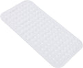Anti-Slip Bathtub Shower mat, 27.5×14.5（Approximately 70×37cm） inch Soft Oversized Machine Washable Non-Slip Bathtub mat with Drainage Holes, Bathroom Floor Suction Cup.（1-Opaque White） by ERASILKEN-X
