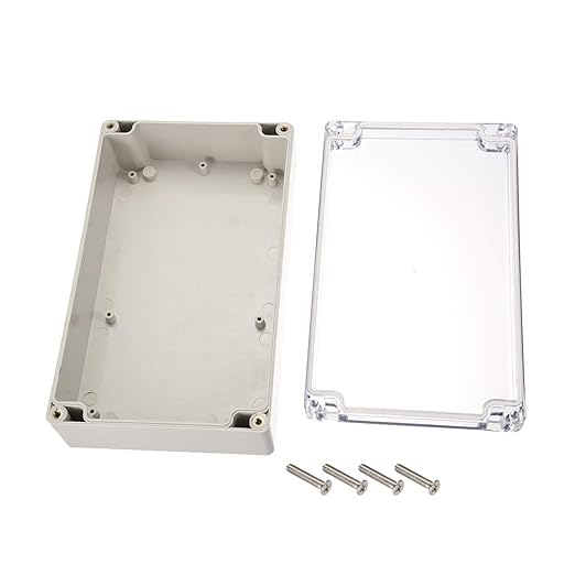 ABS Plastic Junction Box, Dustproof Waterproof IP65 Electrical Enclosure Box - Universal Project Enclosure Grey, with PC Transparent/Clear Cover 8" x 4.7" x 2.2"（200mm x 120mm x 56mm） - Image 3