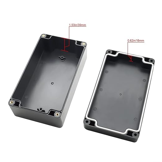 LeMotech Project Box ABS Plastic Junction Box IP65 Waterproof Electrical Boxes Universal Enclosure Black 6.2X 3.5X 2.4 inch (158x90x60mm)（Pack of 2） - Image 3