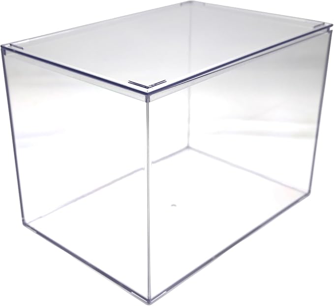 4 Clear Acrylic Boxes with Lid, 12.5"L x 8.5"W x 8.5"H, Made in USA, Clear Display Case for Sports Memorabilia, Diorama Box or Plastic Box for Collectibles by GaryPlasticPackaging
