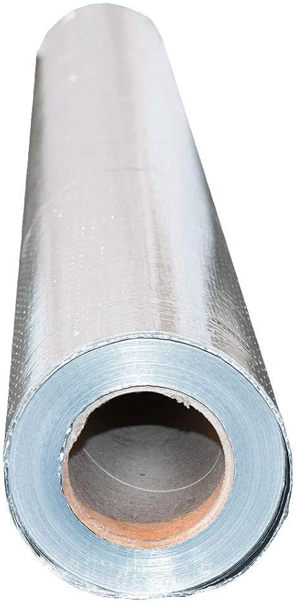 COLL7AWS 250sqft (4ft Wide) of NASA TECH Commercial Grade Perforated Platinum No Tear Green Energy Radiant Barrier Reflective Insulation Solar Attic Foil Roof Attic House Wrap SCIF RIFD by AES