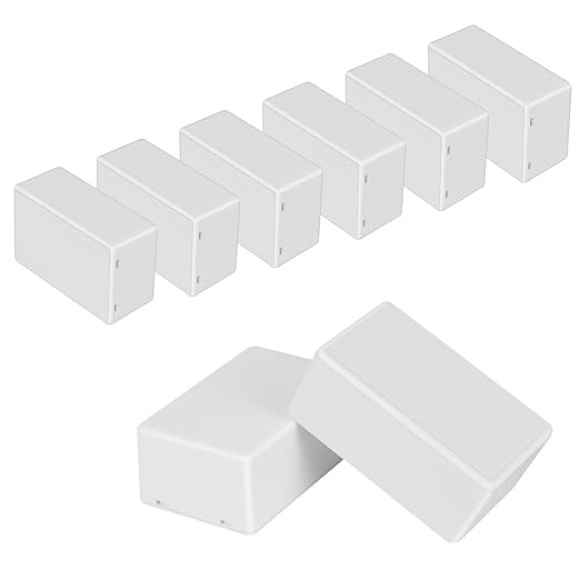 Project Box 8 Pieces Electrical Box Small Junction Box ABS Plastic Enclosure Power Electronic Case White 2.76" x 1.77" x 1.14"(70 x 45 x 29mm) by HoHaing