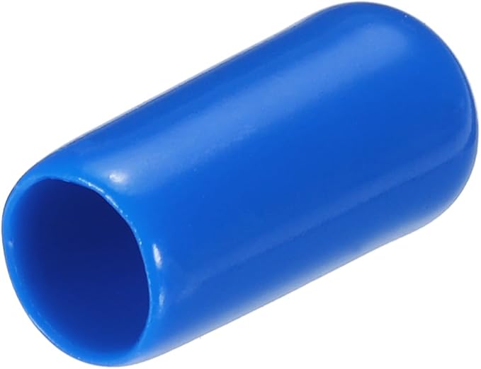 uxcell 20pcs Rubber End Caps 6.5mm ID Vinyl PVC Round Tube Bolt Cap Cover Screw Thread Protectors Blue by uxcell