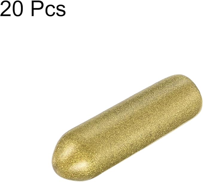 uxcell 20pcs Rubber End Caps 4mm ID Vinyl Round Tube Bolt Cap Cover Thread Protectors Gold - Image 2