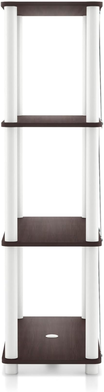 Homes: Inside + Out Apexa Modern 4-Tier Wide Shelving Units, Collectibles Display Shelves, Easy Assembly Standing Shelf, Home Storage Organizer for Living Room, Bedroom, Office, Espresso - Image 12