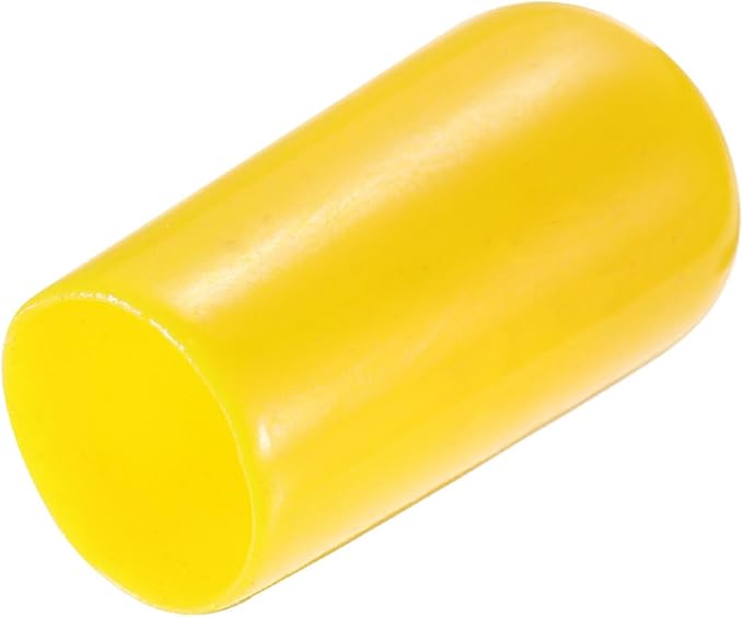 uxcell 20pcs Rubber End Caps 9.5mm(3/8") ID Vinyl PVC Round Tube Bolt Cap Cover Screw Thread Protectors Yellow by uxcell