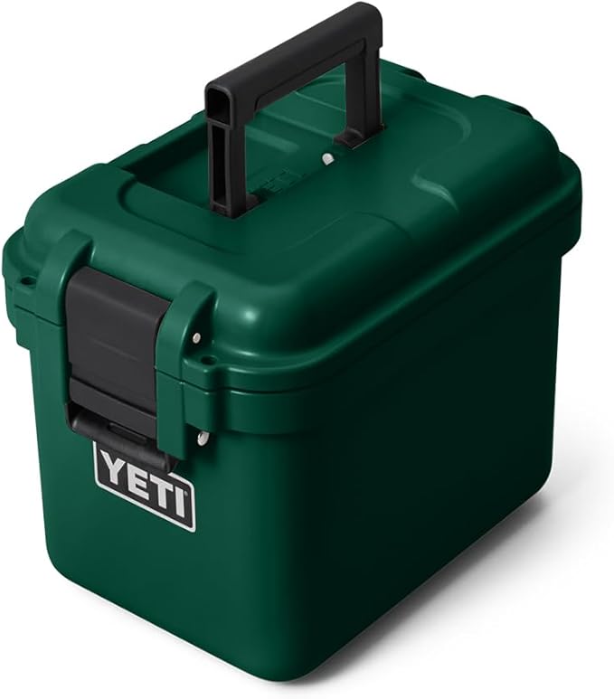 YETI LoadOut 15 GoBox Divided Waterproof Cargo Case, Dry Box, Camera Case, Fishing Tackle Box, Black Forest Green by YETI