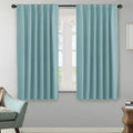 H.VERSAILTEX Blackout Curtains Thermal Insulated Window Treatment Panels Room Darkening Blackout Drapes for Living Room Back Tab/Rod Pocket Bedroom Draperies (2 Panels, Mineral Blue, 52 x 63 Inch) by HVERSAILTEX