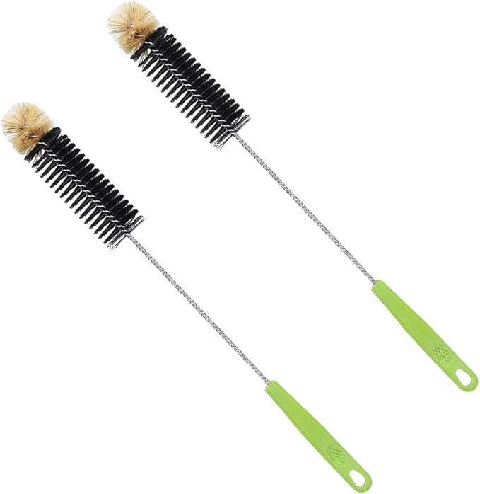 Long Bottle Cleaning Brush，Household Kitchen Cleaning Brush Set for Washing Narrow Neck Beer Bottles, Wine Decanters, Vases, Pipes，and Sports Water Bottles，2 Pack by Unknown