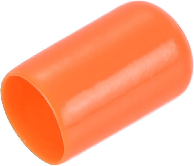 uxcell 20pcs Rubber End Caps 12mm(1/2 inch) ID Vinyl Round Tube Bolt Cap Cover Screw Thread Protectors Orange by uxcell