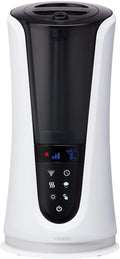 Homedics Ultrasonic Humidifier – Large Deluxe Air Humidifiers for Bedroom, Plants, Office – Cool and Warm Mist Humidifiers, Essential Oil Pads and Built-In Timer, 5 Mist Settings, White and Black by Homedics
