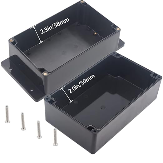 Watertight Junction Box, IP67 Waterproof Project Box Durable ABS Plastic Electronic Enclosure Case for DIY Electrical Project with Wall Fixed Ear 7.87" x 4.72" x 4.45"(200 x 120 x 113 mm) - Image 4