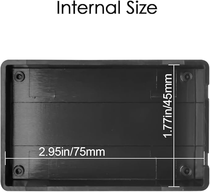 LeMotech 5 Pieces Plastic Project Boxes Junction Case for Electronic Project, Black 3.1 x 2.0 x 1.0 inch (80 x 50x 26 mm) - Image 3