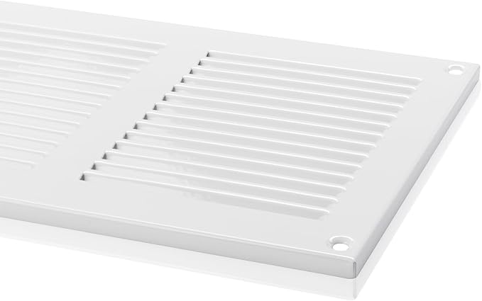 10x4 inch (Duct Opening) Vent Cover - White Ventilation Covers for Wall and Ceiling - Metal Return Grille - HVAC AC Air Vents Register for Indoor and Outdoor Use with Mesh - Image 5