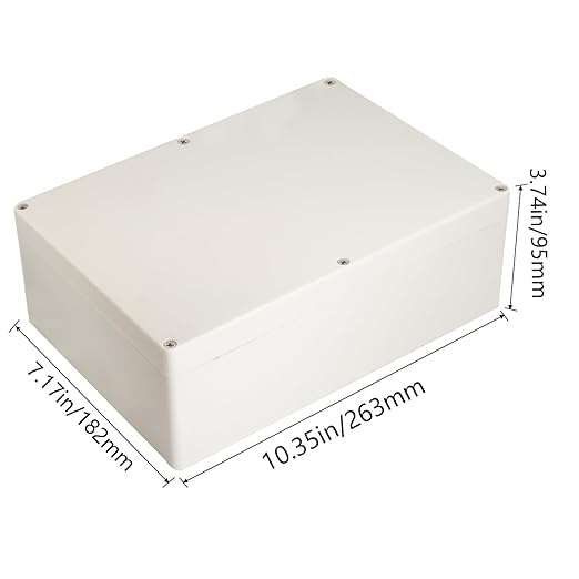 Project Box IP65 Waterproof Junction Box ABS Plastic Electrical Boxes DIY Electronic Project Case Power Enclosure White 10.35x7.17x3.74 inch (263 x 182 x95 mm) - Image 2
