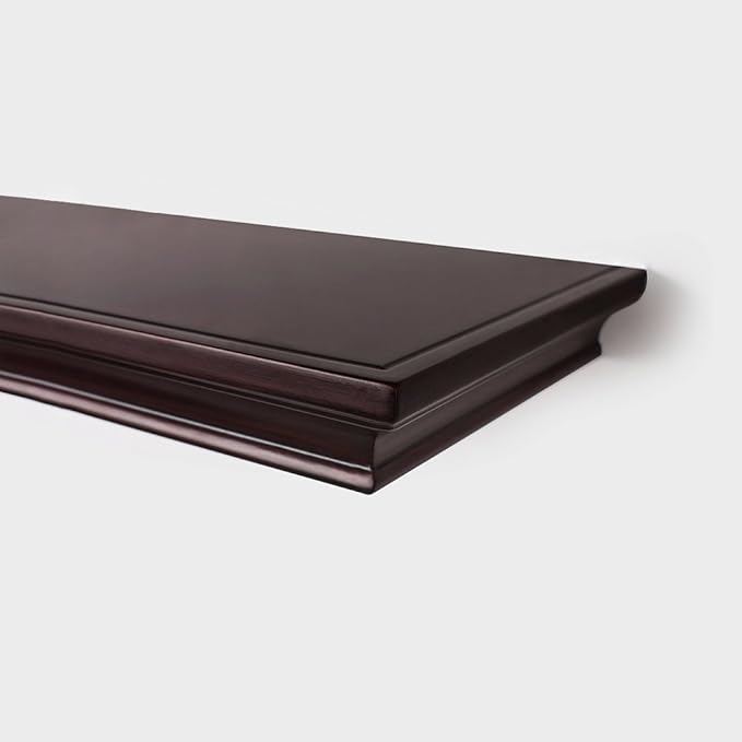AHDECOR Floating Shelves Wall Mounted, Deeper Wall Storage Shelf for Home Décor, Super Sturdy, Easy to Install, 24” Wide, 7.75” Deep, Espresso Brown - Image 6