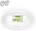 Clear Vinyl Tubing 1/2" ID × 5/8" OD -25 Ft 60PSI,Flexible Plastic Tube,BPA Free Non-Toxic, Multipurpose Hybrid Clear Reinforced Tubing with 2 Screw Clamps by ProfessionalBrand