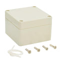 LeMotech Waterproof Dustproof IP65 ABS Plastic Junction Box Universal Electric Project Enclosure Pale Gray 3.3 x 3.2 x 2.2 inch (83 x 81 x 56 mm) by LeMotech