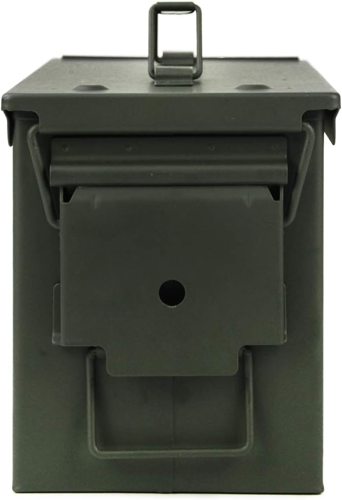 GUGULUZA Metal Ammo Can 30/50 Cal, Lockable Bullet Storage Case, Waterproof & Airtight Containers Box with Flip Top for Long-Term Storage Shotgun, Rifles, Pistols Ammunition - Image 3