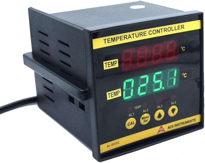 Panel Mounting Digital Temperature Humidity Controller (Temp: 0 to 60.0°C & RH: 0 to 100.0%) for Poultry, Incubators, Egg-Shelf, Agriculture Along with Factory Calibration Certificate Model: AI-RHTC - Image 2