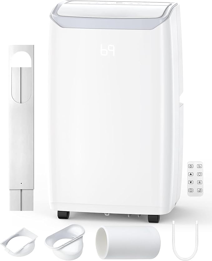 12,000 BTU Portable AC Units for Rooms, 3-In-1 Portable Air Conditioner Up to 550 Sq.Ft(Approx.) | Remote, LED Display, 24H Timer | Includes Window Kit & Extendable Hose, White-3032 by Unknown